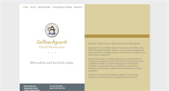 Desktop Screenshot of hotel-selbachpark.de